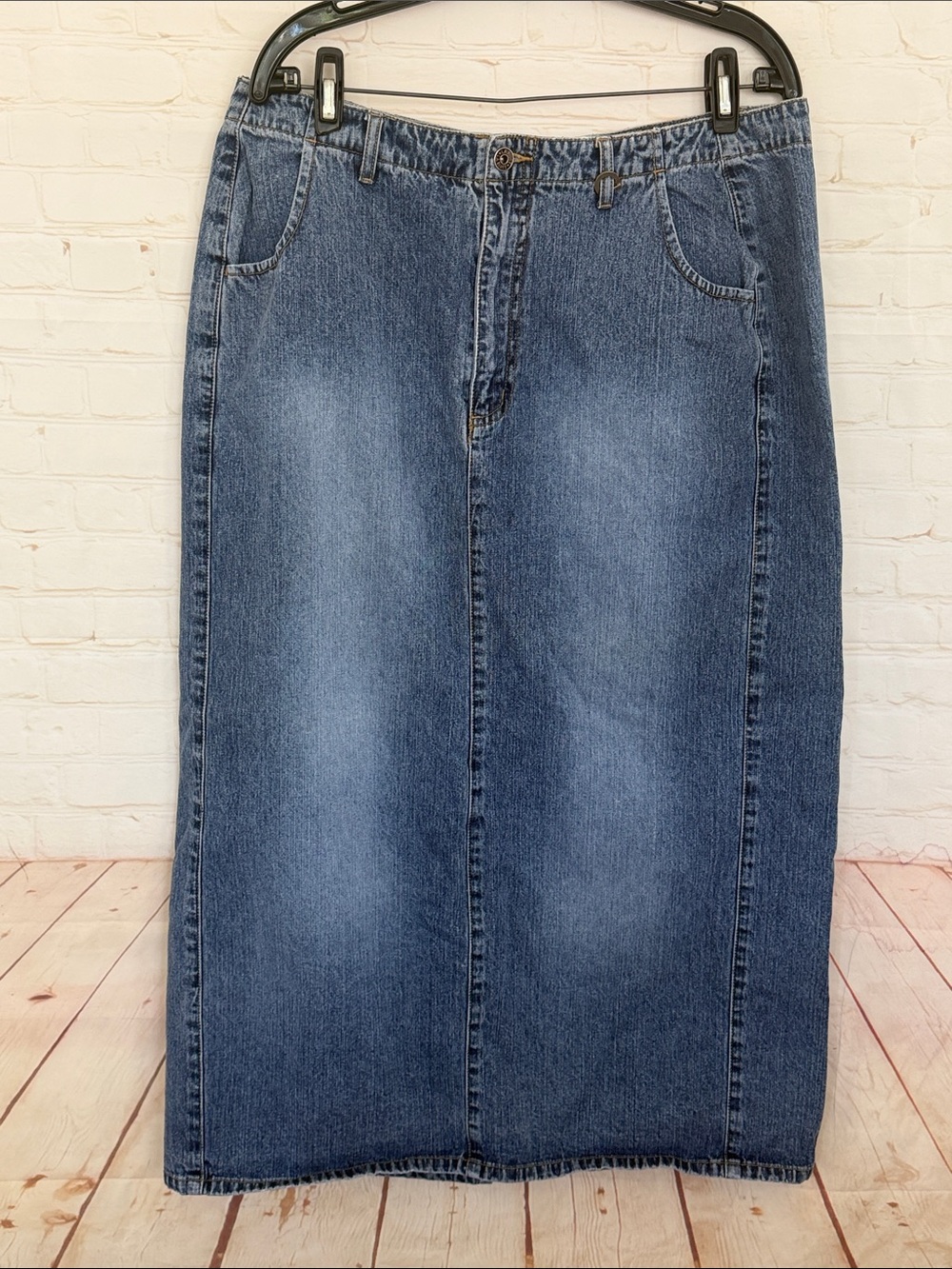 Y2K L.A. Blues Light Blue Denim maxi skirts plus size 18